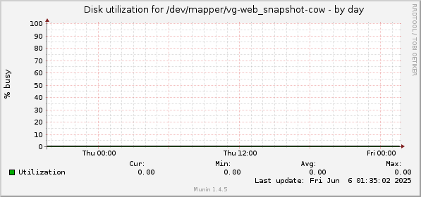 Disk utilization for /dev/mapper/vg-web_snapshot-cow